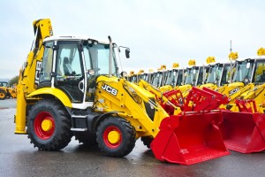 Ready to roll._._.JCB's limited edition backhoe loaders come off the production line at the World HQ