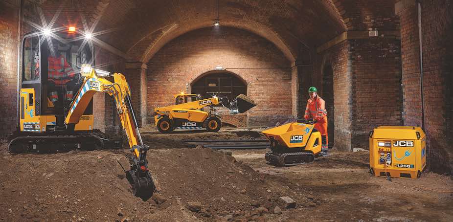 noticias maquinaria JCB rango eléctrico maquinas