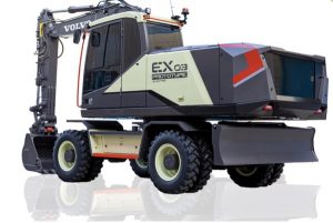 noticias maquinaria Volvo CE excavadora de ruedas eléctrica EX03