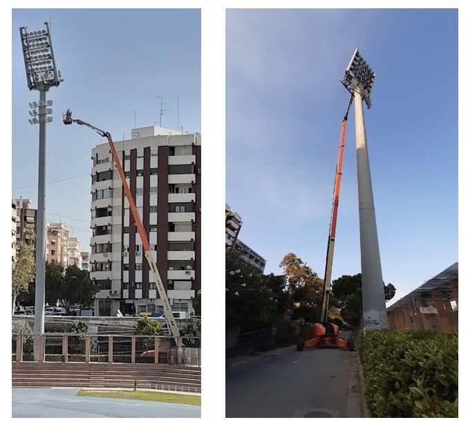 noticias maquinaria mateco Estadio del Turia de Valencia
