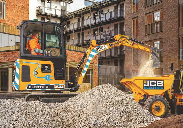 noticias maquinaria miniexcavadora JCB eléctrica