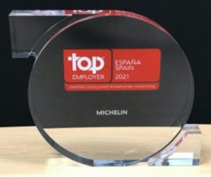 noticias maquinaria Michelin España Top Employer 2021
