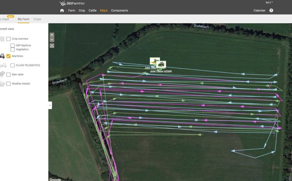 noticias maquinaria CLAAS, 365FarmNet y John Deere DataConnect