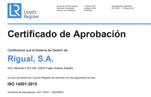 noticias maquinaria ritual certificado