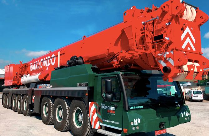 noticias maquinaria grúa Liebherr LTM 1650-8.1 en España