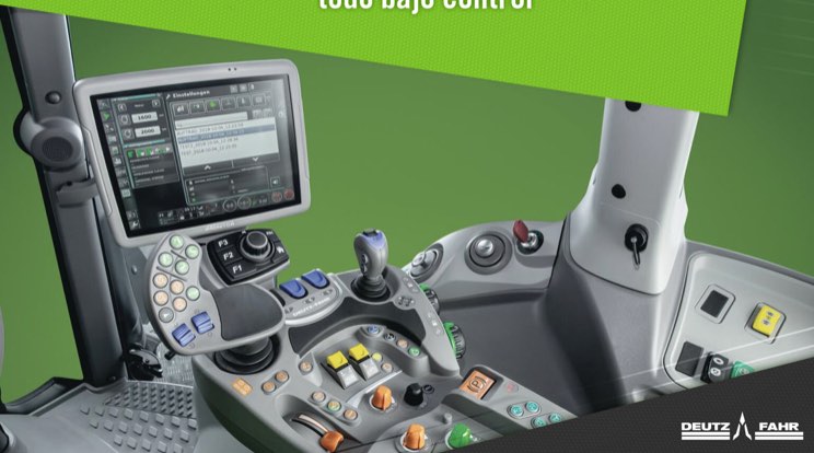 noticias maquinaria reposabrazos MaxCom en la Serie 7 TTV de DEUTZ-FAHR