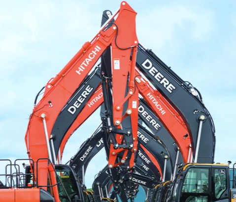 noticias maquinaria John Deere e Hitachi