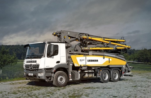 noticias maquinaria bomba de hormigón montada en camión 36 XXT de Liebherr