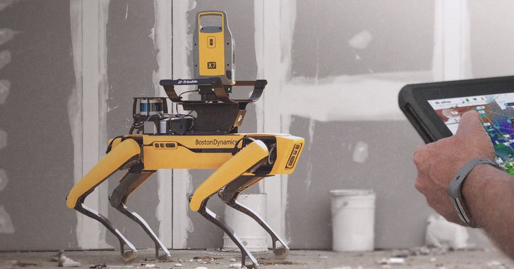 noticias maquinaria Trimble X7 en Robot de Boston Dynamics