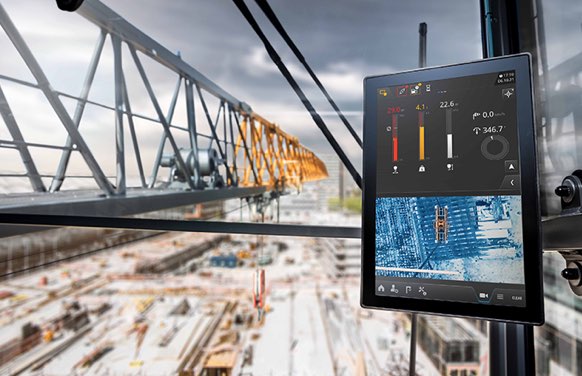 noticias maquinaria pantalla táctil grúas torre Liebherr