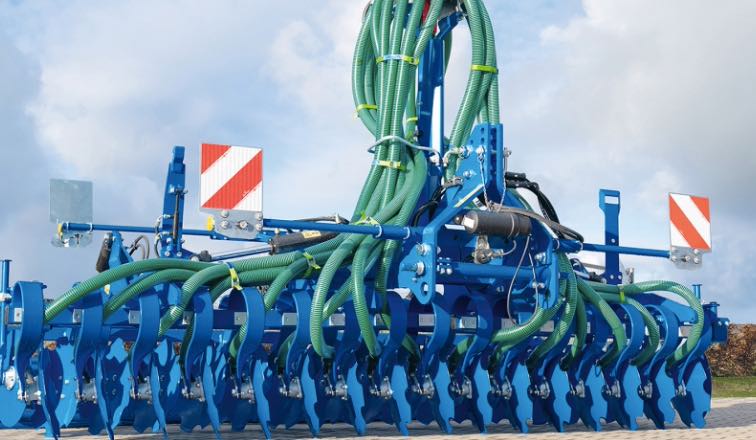noticias maquinaria Distribuidor de precisión Vogelsang en la grada de discos Heliodor de Lemken