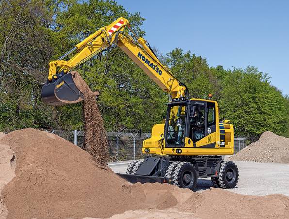 noticias maquinaria Komatsu Europe excavadoras de ruedas