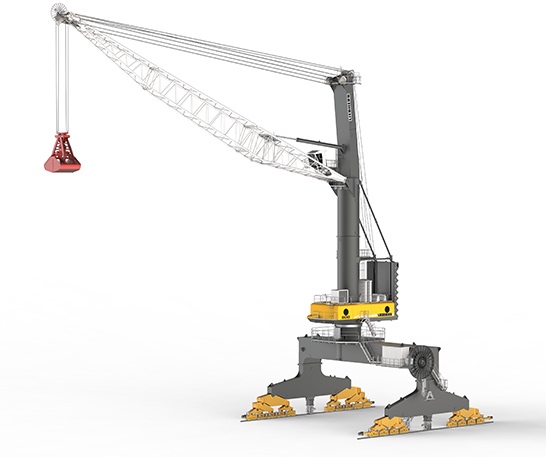 noticias maquinaria gruas portico Liebherr LPS 800