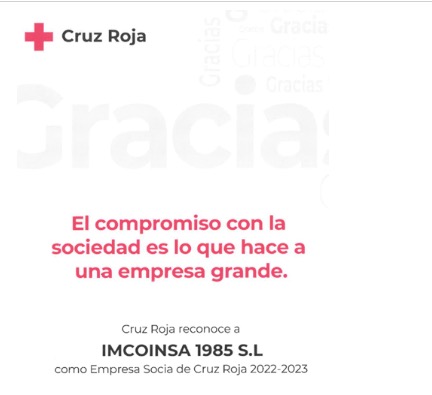 noticias maquinaria IMCOINSA socia de Cruz Roja
