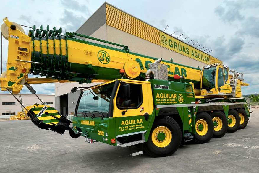 noticias maquinaria grúa Liebherr LTM 1150-5.3 gruas Aguilar