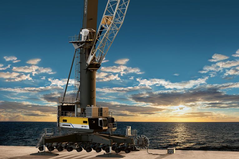 noticias maquinaria grúa móvil portuaria de Liebherr