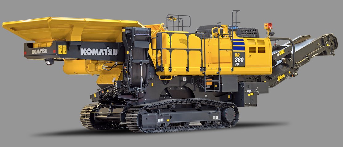 noticias maquinaria machacadora mandíbulas komatsu BR380JG-3