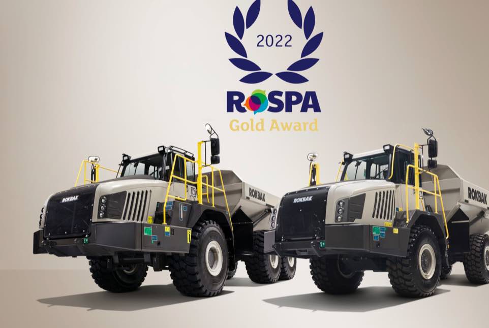 noticias maquinaria Rokbak premio RoSPA Gold Health and Safety Award