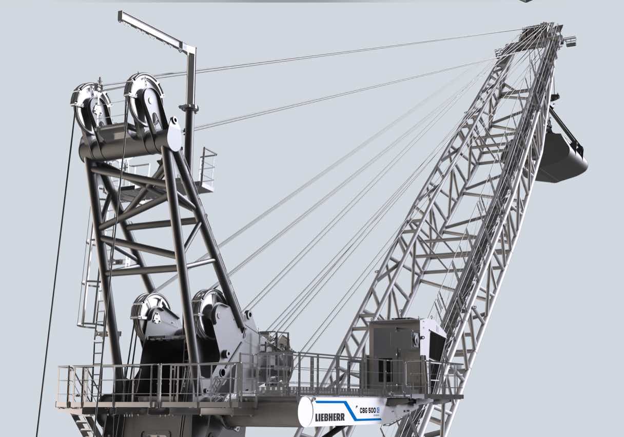 noticias maquinaria grúa 100% eléctrica CBG 500 E de Liebherr