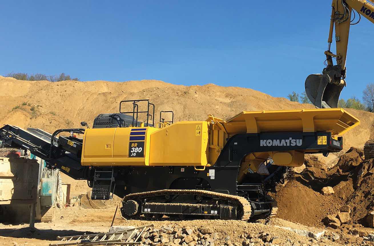 noticias maquinaria machacadora de mandíbulas Komatsu BR380JG-3 en Bauma
