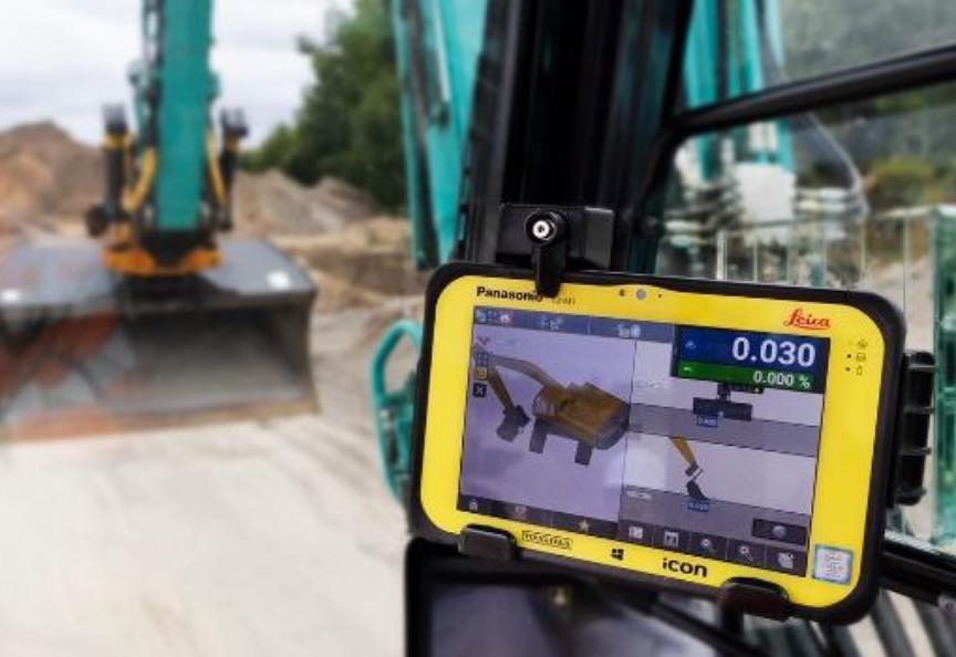 noticias maquinaria Leica Geosystems para excavadoras Leica iCON