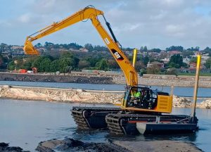 noticias maquinaria Finanzauto sistema 3D Cat Grade en una Cat 320 FL