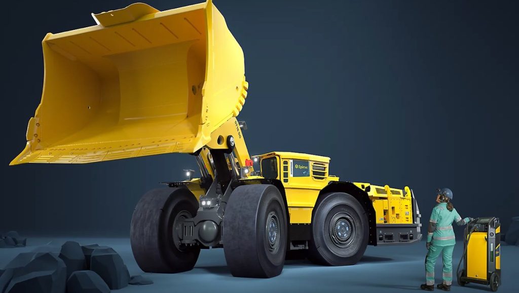 noticias maquinaria Epiroc Scooptram ST18 SG eléctrico a batería.