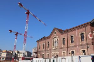 noticias maquinaria Grúas Potain en la renovación del histórico hospital de Milán