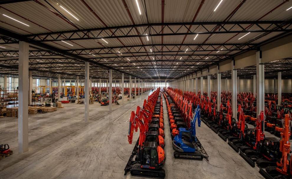 noticias maquinaria KUBOTA centro de distribución europeo en Weert