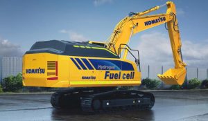noticias maquinaria Komatsu desarrolla una excavadora con celda de combustible de hidrógeno