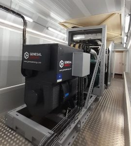 noticias maquinaria Genesal Energy lleva energía de emergencia al tren Al Andalus