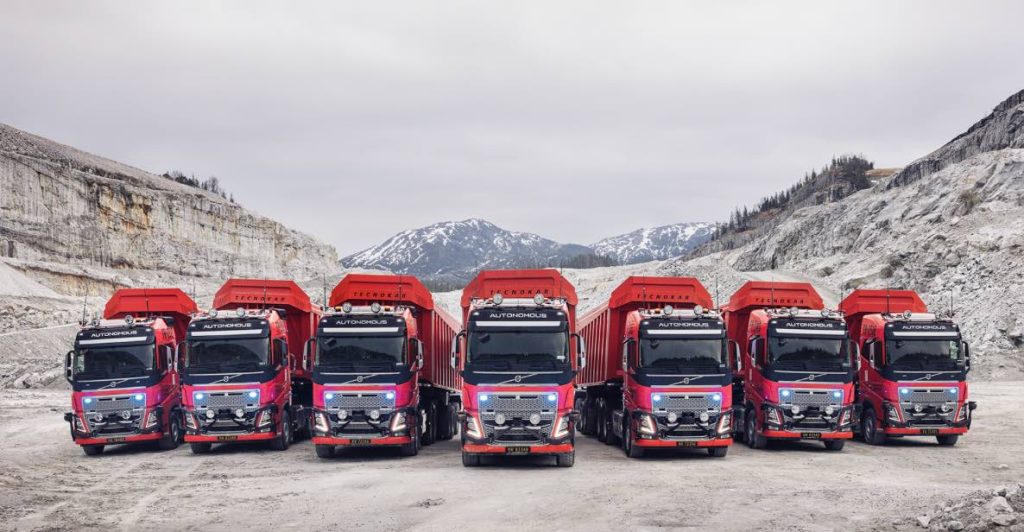 noticias maquinaria Volvo Autonomous Solutions elimina al conductor de seguridad en Brönnöy Kalk