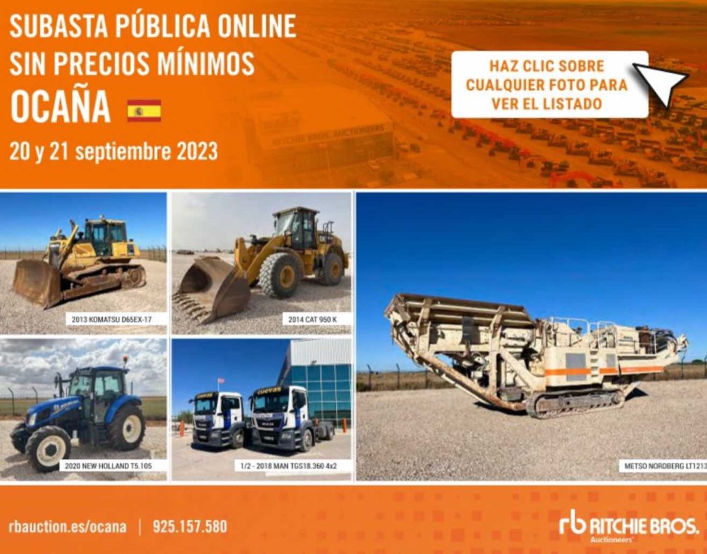 noticias maquinaria Ritchie Bros. España lanza el catálogo de maquinaria de su proxima subasta