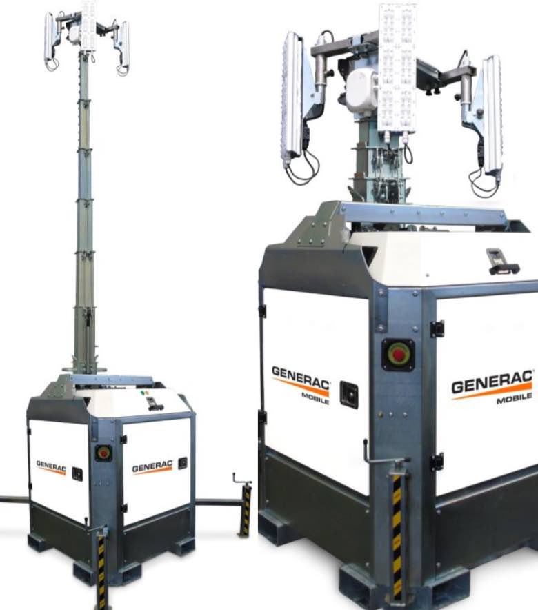 noticias maquinaria Generac lanza la torre de luz LED Generac Cube