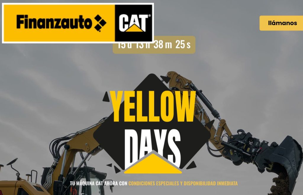 noticias maquinaria Finanzauto lanza YELLOW DAYS campaña de venta de maquinaria