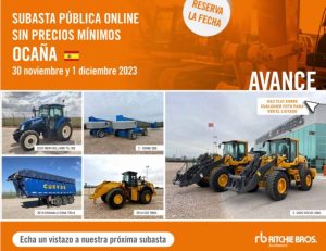 noticias maquinaria Ritchie Bros avanza los equipos de su próxima subasta