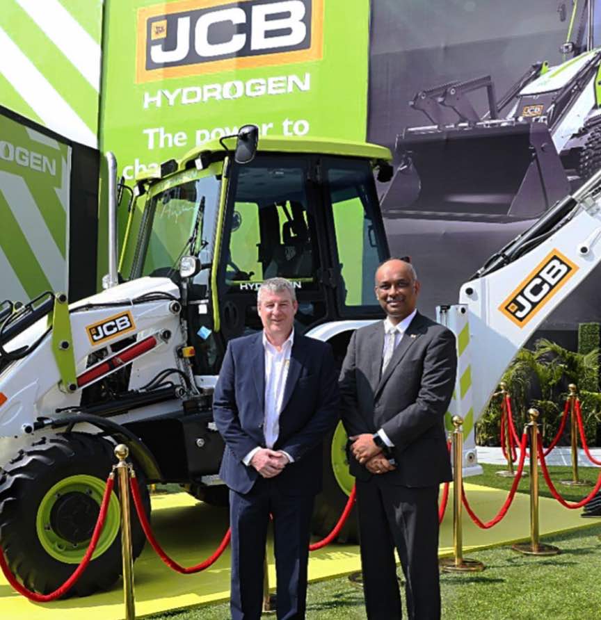 noticias maquinaria JCB presentó su tecnología Hydrogen en EXCON