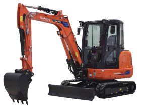 noticias maquinaria Kubota presenta una miniexcavadora eléctrica en Europa