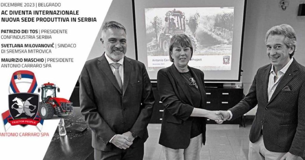 noticias maquinaria Nuevo centro de producción Antonio Carraro en Serbia