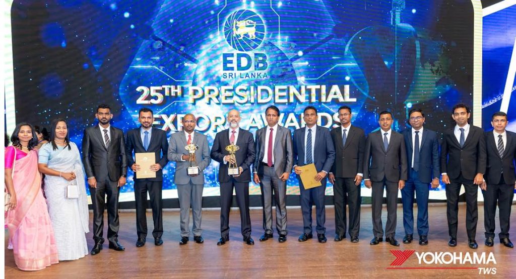 noticias maquinaria Yokohama TWS Sri Lanka recibe el premio al Mejor Exportador para 2021_22 y 2022_23.