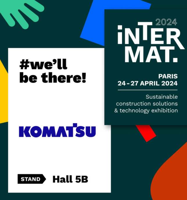 noticias maquinaria Komatsu estará en Intermat 2024