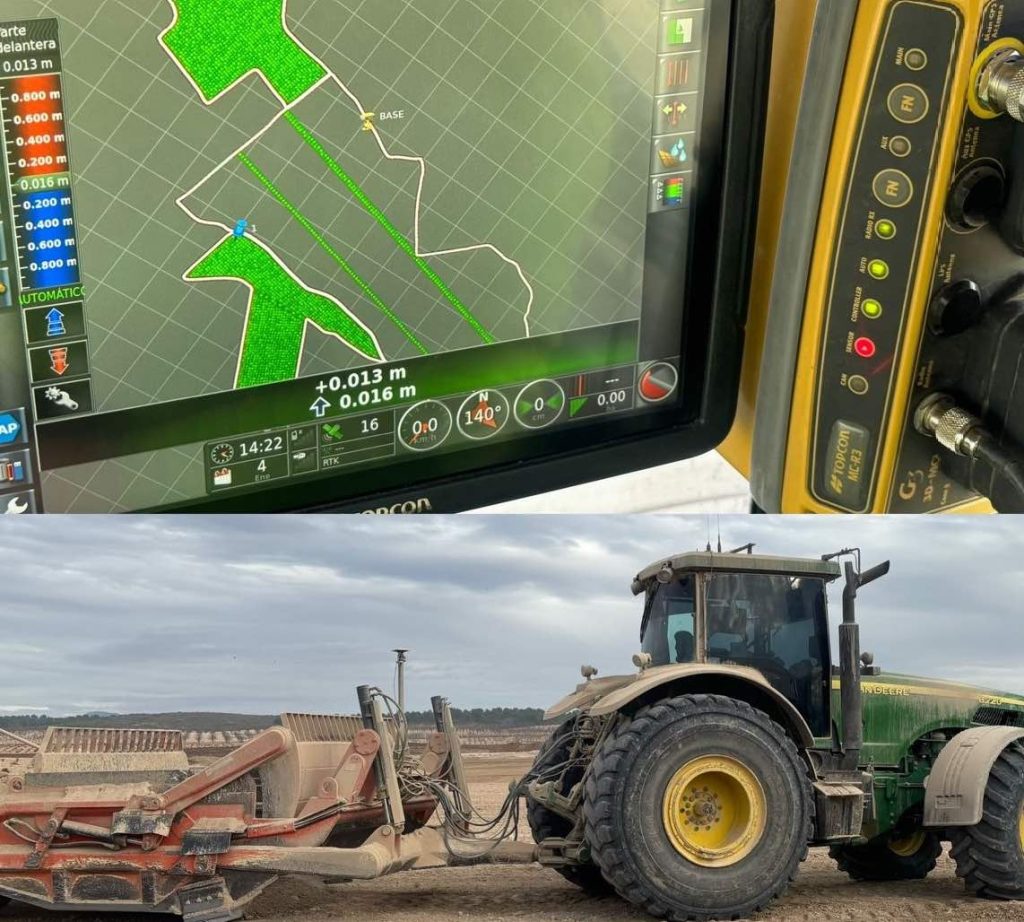 noticias maquinaria Sistema de nivelación GPS 3D en un John Deere