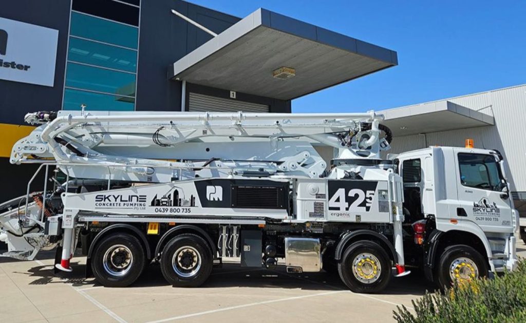 noticias maquinaria El Putzmeister de 42m popular en Tasmania