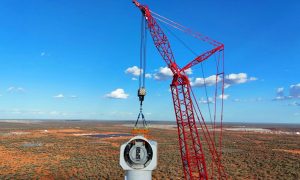noticias maquinaria SANY instala una turbina eólica en Australia