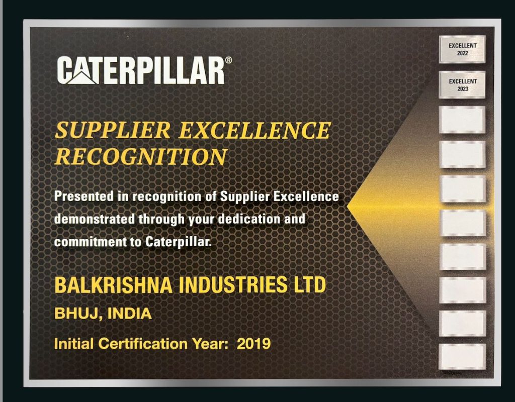 noticias maquinaria BKT obtiene la certificación Nivel Excelente de Caterpillar