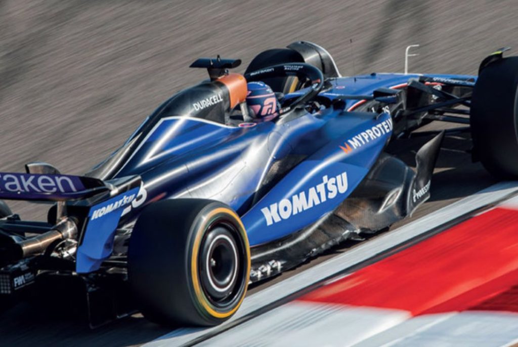noticias maquinaria Fórmula Uno Williams en INTERMAT junto a Komatsu