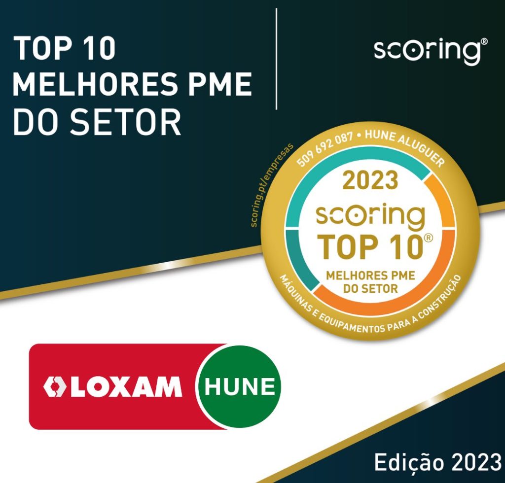 noticias maquinaria LoxamHune dentro del TOP 10 de PYMES en Portugal