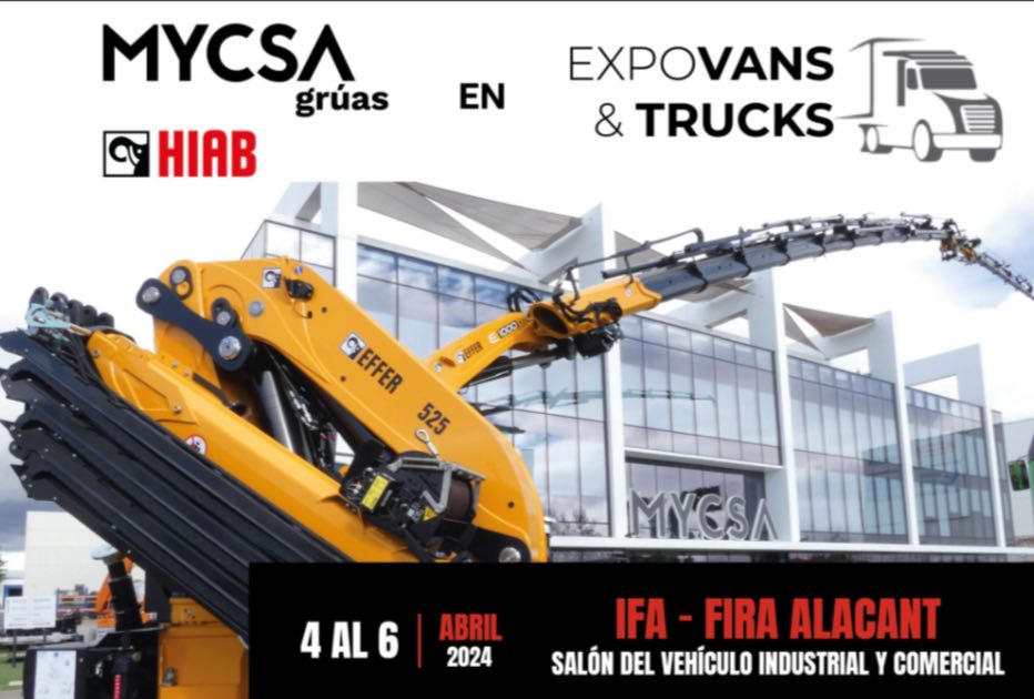 noticias maquinaria MYCSA GRÚAS estará en la feria EXPOVANS & TRUCKS