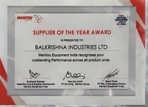 noticias maquinaria BKT galardonado por Manitou Equipment India