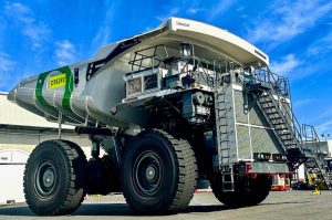 noticias maquinaria El camión Liebherr T 264 impulsado por hidrógeno en marcha
